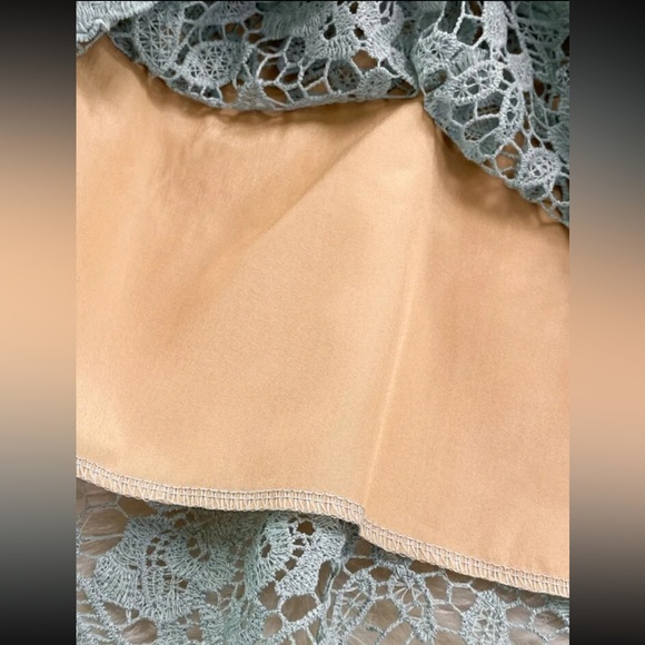 #152 Elegant Butterfly Sleeve Crochet Lace Casual O-neck High Waist Dress - Picture 14 of 16